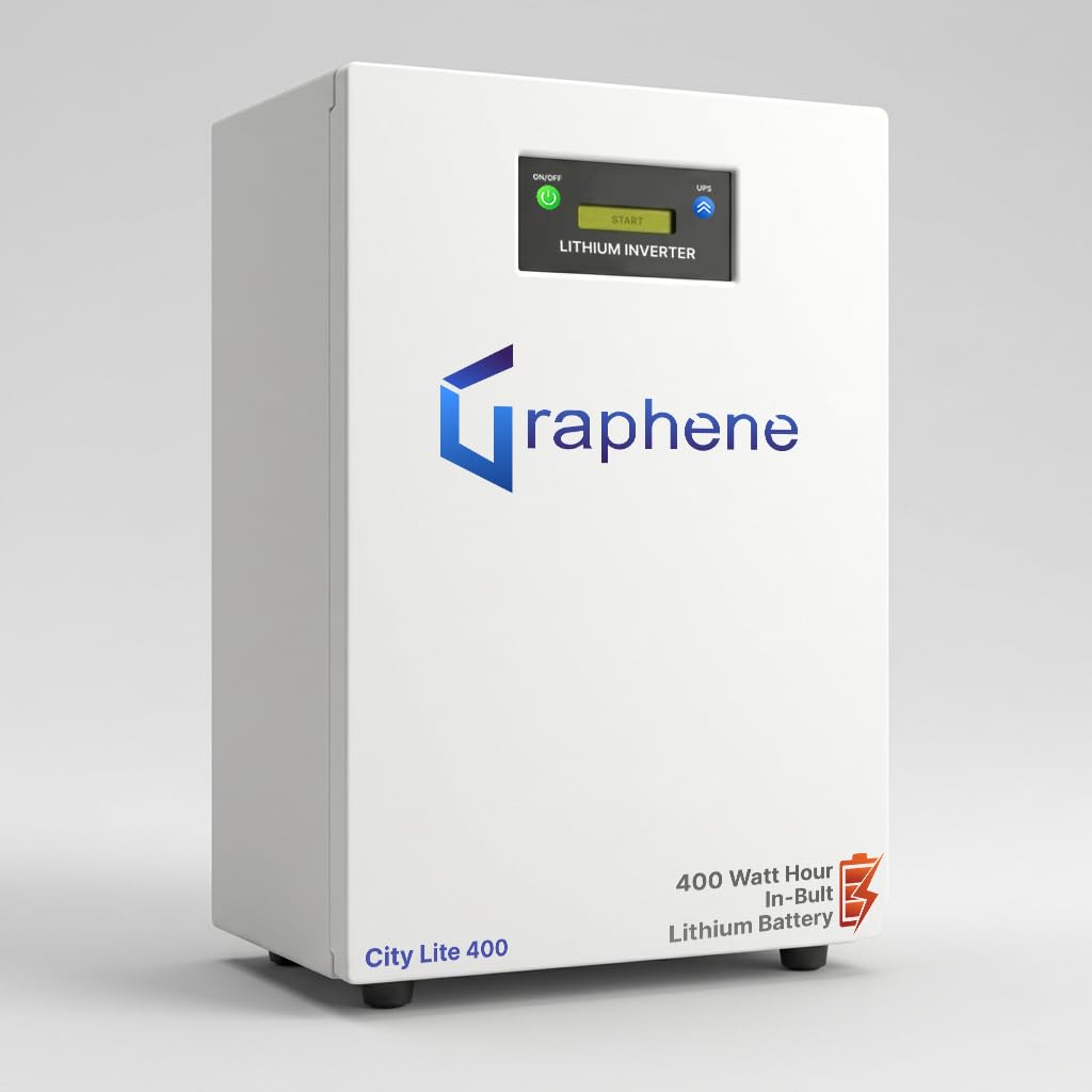 Graphene Lithium 1000VA Inverter with Upto 15 Years Life | Inbuilt 400Wh Battery | Pure Sine Wave | UPS for Short Power Cuts | Integrated Home Power Backup Solution | 5-Year Warranty