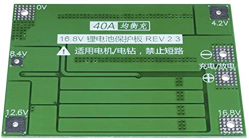 4S 40A 14.8V 16.8V 18650 Charger Li-ion Lithium Battery Protection Board PCB BMS Lipo Cell Module with Balance Function for Drill Motor