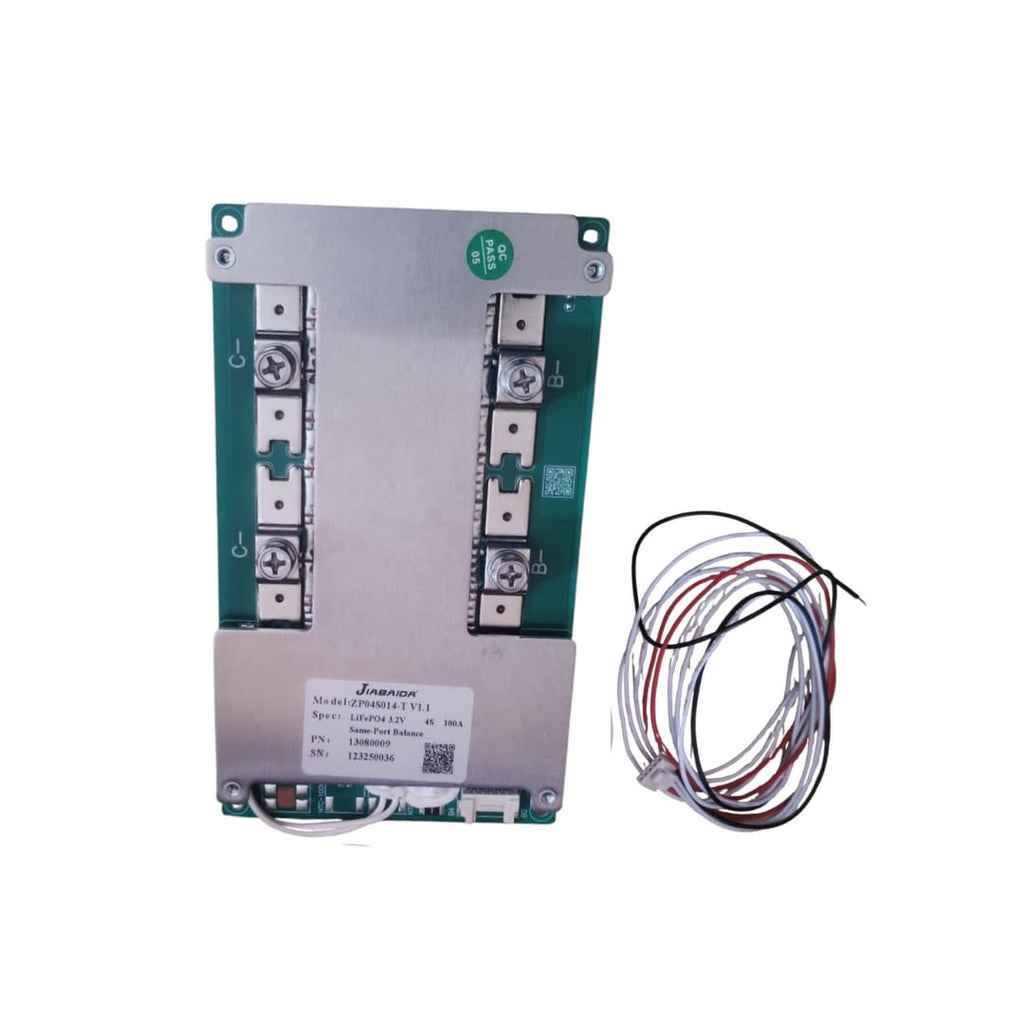 HKN 4S 100A Smart BMS for LiFePO4 Battery Packs, NTC Supported, Overcharge & Short Circuit Protection for Solar, E-Bike, Inverter & DIY Power Systems