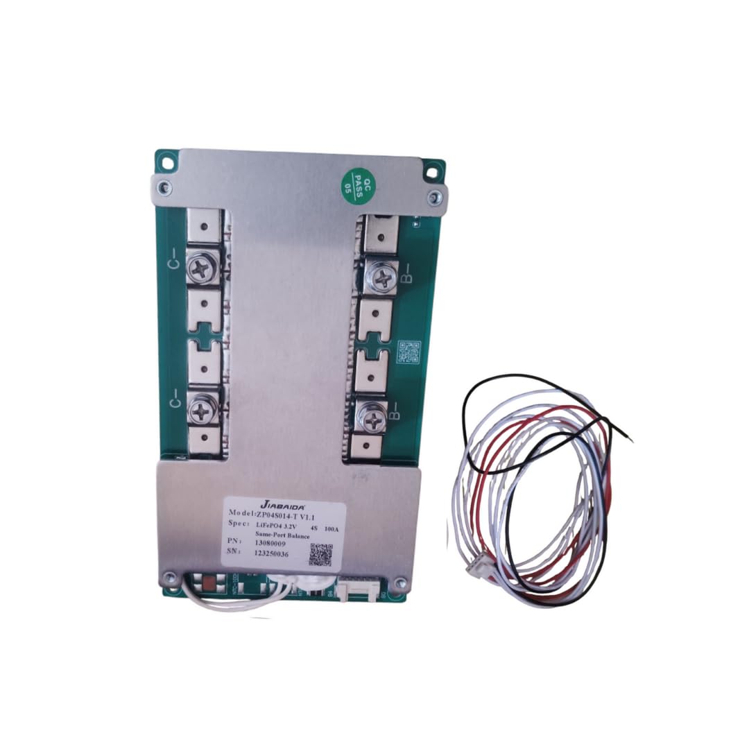 HKN 4S 100A Smart BMS for LiFePO4 Battery Packs, NTC Supported, Overcharge & Short Circuit Protection for Solar, E-Bike, Inverter & DIY Power Systems