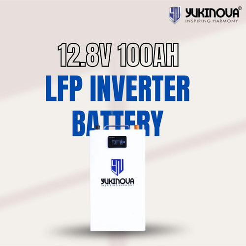 12.8V 100Ah Lithium Inverter Battery | LiFePO4 | 3000+ Cycles | Smart BMS | Fast Charging | Compatible with Hybrid/Online Inverters | Lightweight & Long Life Backup