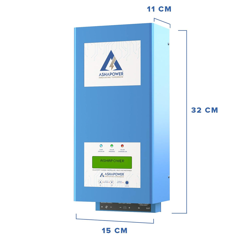 ASHAPOWER NOVA50 Solar MPPT Charge Controller SMU (12V/24V : 50Amps : Max.Voc - 90V, Max Watts - 1500W).