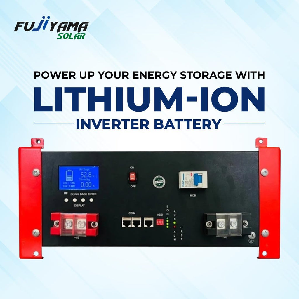 Fujiyama 51.2V 100Ah LiFePO4 Lithium-ion Battery | Smart BMS | High-Capacity 5120Wh | Zero Maintenance | 5-Year Warranty | Ideal for Solar, Inverter & E-Vehicle Applications
