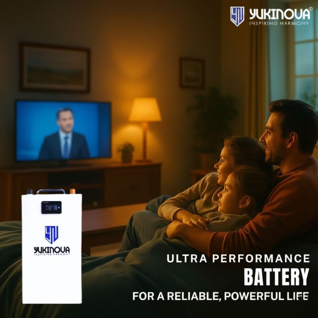 12.8V 100Ah Lithium Inverter Battery | LiFePO4 | 3000+ Cycles | Smart BMS | Fast Charging | Compatible with Hybrid/Online Inverters | Lightweight & Long Life Backup