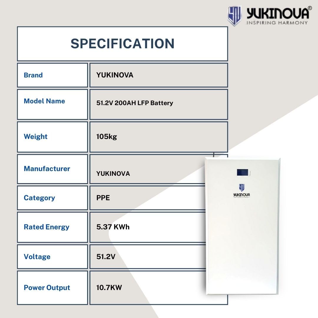 51.2V 200Ah Lithium Battery | 10.24kWh LiFePO4 | Solar Inverter, Home Backup, EV, Industrial Energy Storage | Fast Charging | High Safety