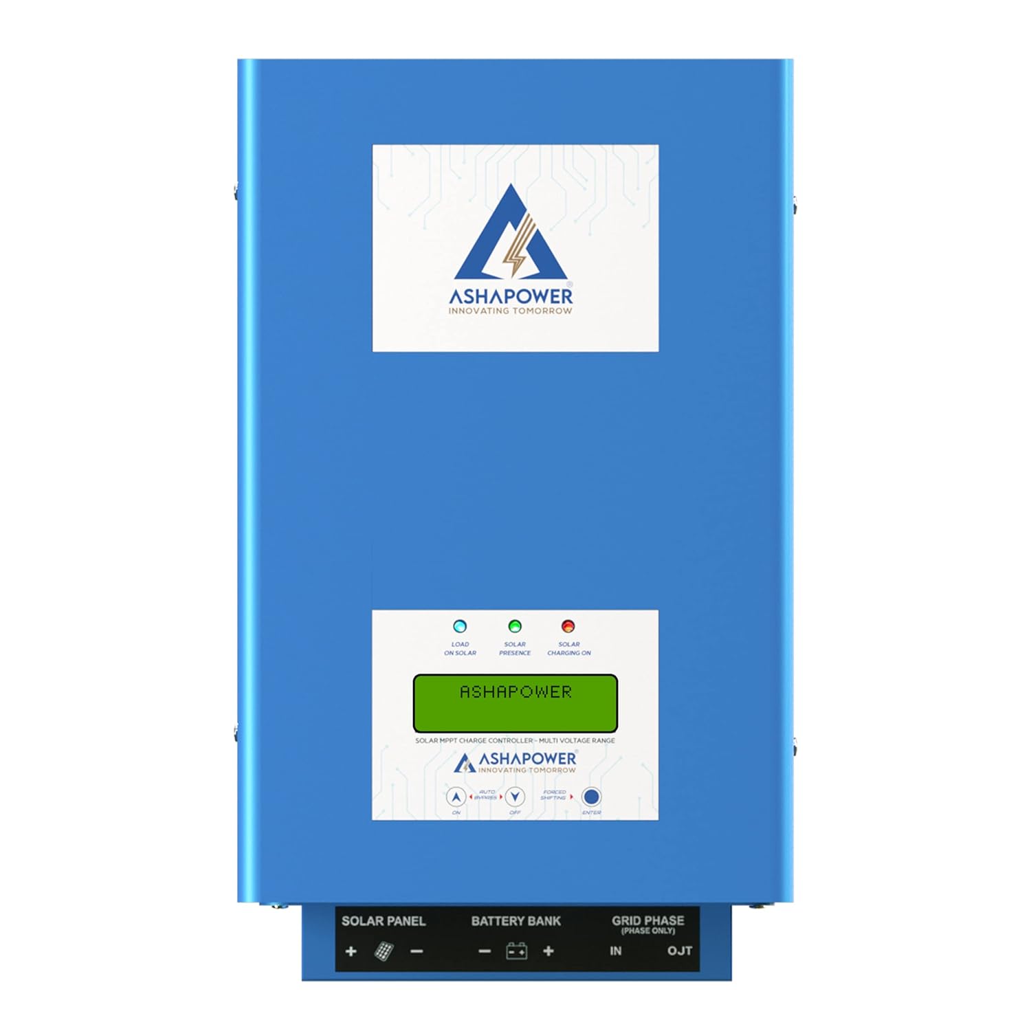 ASHAPOWER NEON 50 Solar MPPT Charge Controller SMU (12/24/36/48V - 50A : Max.Voc 165V ; Max.Watts 3800W)