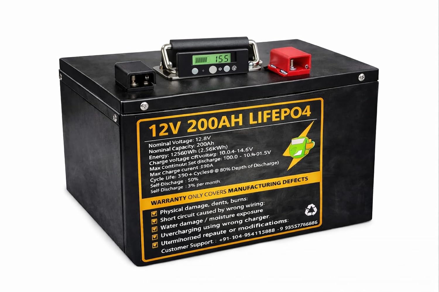 Li-Cell PowerCore 12V 200Ah LiFePO₄ Deep Cycle Battery