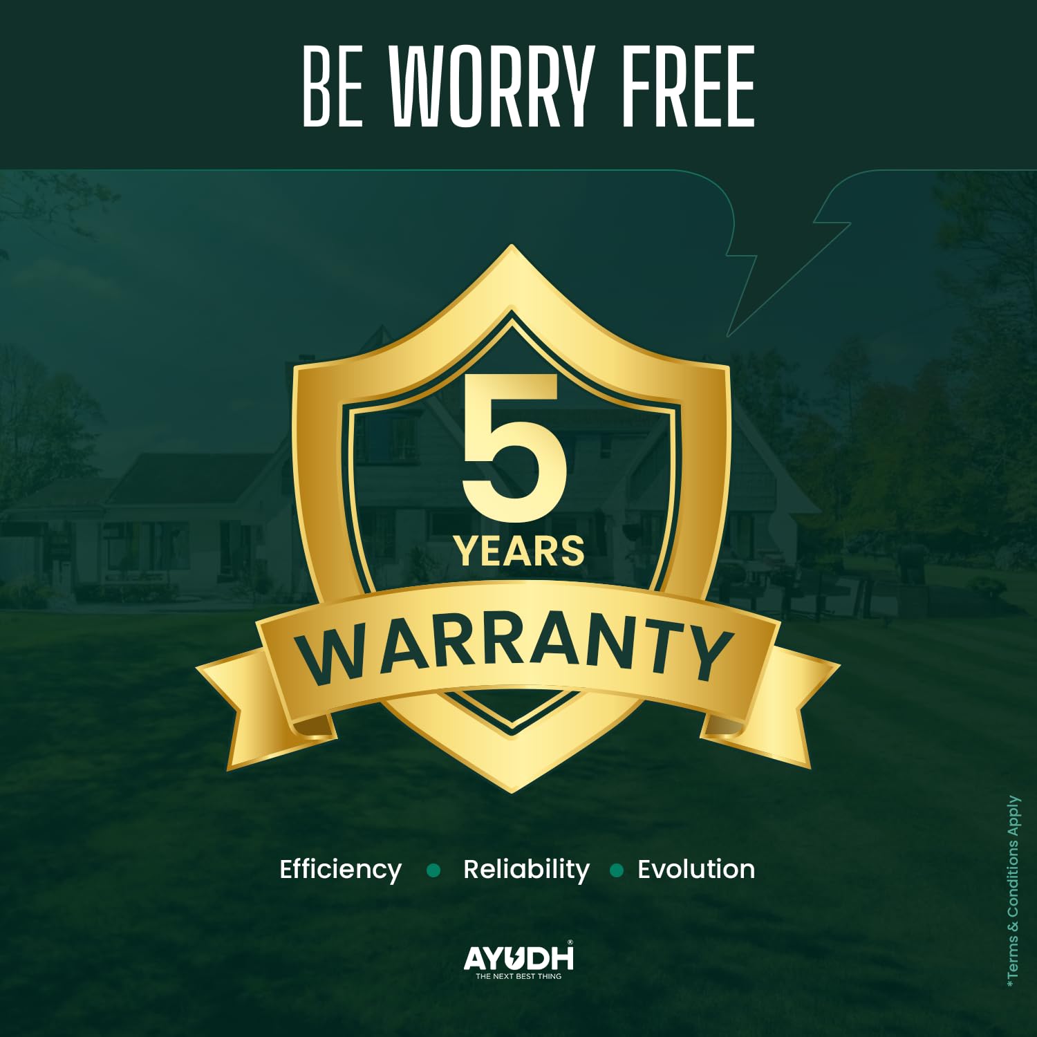 AYUDH 12 Volt 100AH Lithium Ferro Phosphate (LiFePO4) Inverter Battery, Solar Compatible, 5 Years Warranty, smart bluetooth connectivity